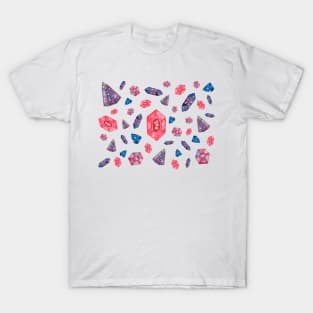 Pink gemstones pattern T-Shirt